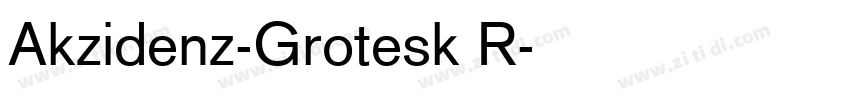 Akzidenz-Grotesk R字体转换